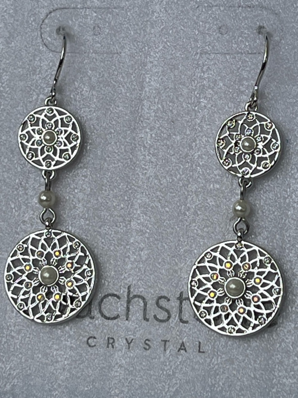 Swarovski Touchstone Lace Work Earrings BNIB - Picture 3 of 9